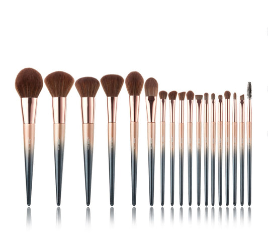 JESSUP T264 - 18pcs Starry Black Luxury Makeup Brush Kit (6755595223087)