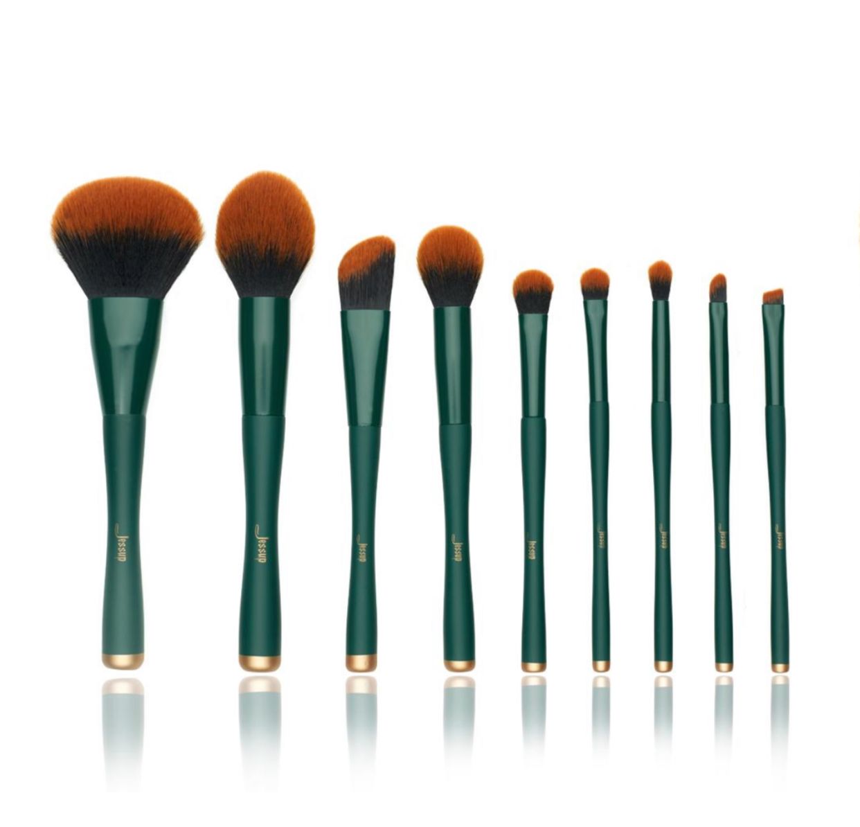 JESSUP T268 - 9pcs Trekking Green Basic Brush Set (6755594764335)