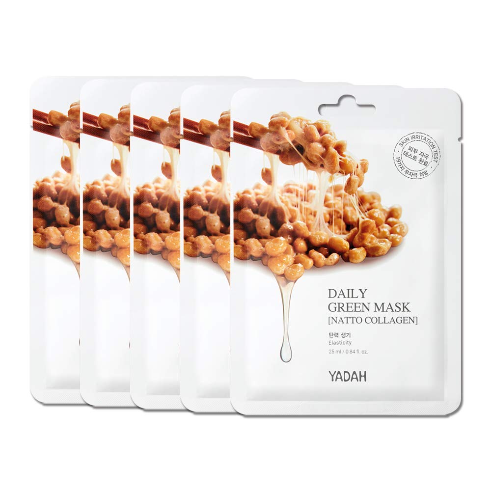 Yadah Daily green Natto Collagen Mask, Elasticity (4766653120559)