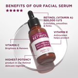 Firming and Toning Facial Serum with Vitamins A + C + E (7626316972079)