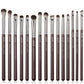 Shimmer Brown Eye Brushes Set 15pcs T499 (7718381027375)